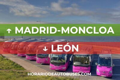 Madrid-Moncloa - León: Horario de autobuses