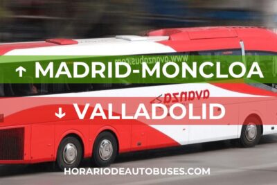 Horario de Autobuses Madrid-Moncloa ⇒ Valladolid