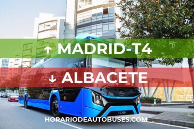 Horario de autobuses desde Madrid-T4 hasta Albacete