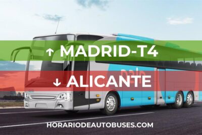 Horario de Autobuses Madrid-T4 ⇒ Alicante