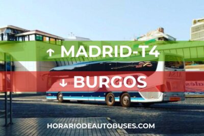 Horario de autobuses desde Madrid-T4 hasta Burgos