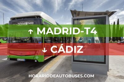 Horarios de Autobuses Madrid-T4 - Cádiz