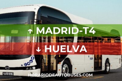Horario de Autobuses Madrid-T4 ⇒ Huelva