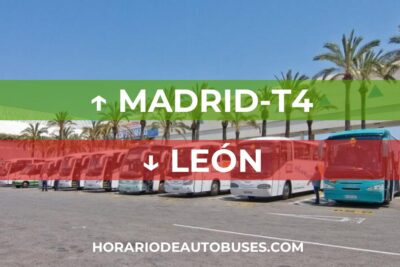 Horario de autobús Madrid-T4 - León