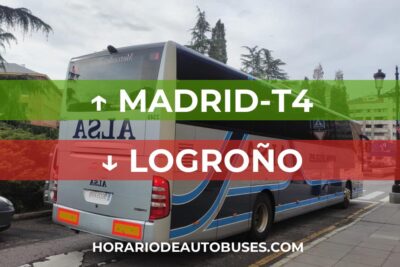 Madrid-T4 - Logroño: Horario de Autobús