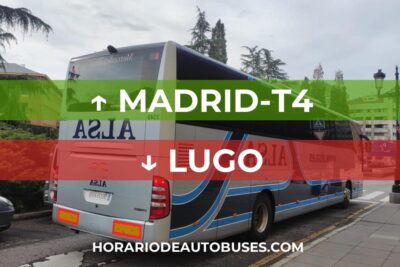 Horarios de Autobuses Madrid-T4 - Lugo