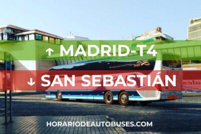 Horario de bus Madrid-T4 - San Sebastián