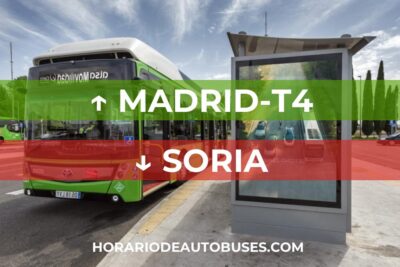 Horario de Autobuses Madrid-T4 ⇒ Soria