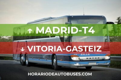 Horario de autobuses desde Madrid-T4 hasta Vitoria-Gasteiz