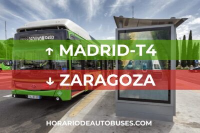 Horario de Autobuses Madrid-T4 ⇒ Zaragoza