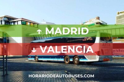 Horario de Autobuses Madrid ⇒ Valencia