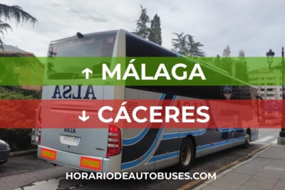 Horario de autobús Málaga - Cáceres