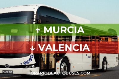 Horario de autobuses desde Murcia hasta Valencia