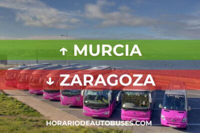 Horario de autobuses desde Murcia hasta Zaragoza