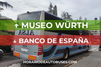 Horario de autobuses desde Museo Würth hasta Banco de España