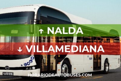 Horario de autobuses de Nalda a Villamediana