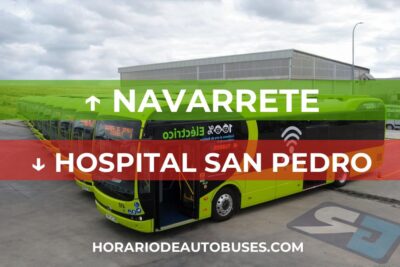 Horario de autobús Navarrete - Hospital San Pedro