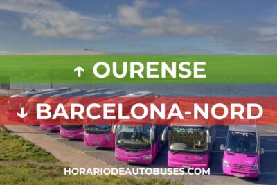 Horario de autobús Ourense - Barcelona-Nord