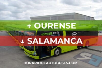 Ourense - Salamanca: Horario de Autobús