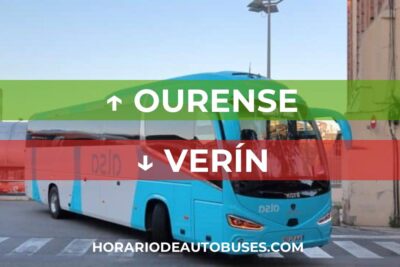Horario de bus Ourense - Verín