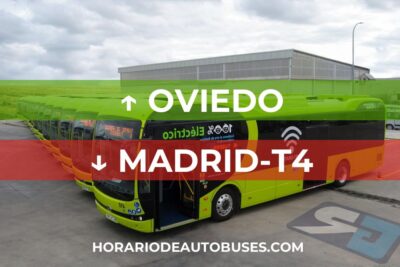 Horario de bus Oviedo - Madrid-T4