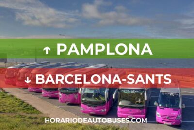 Horario de autobús Pamplona - Barcelona-Sants