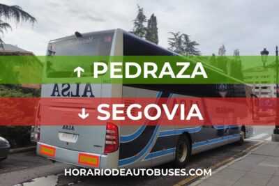 Pedraza - Segovia: Horario de autobuses