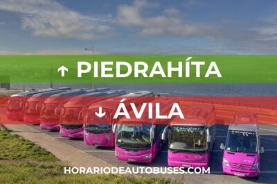 Horario de autobuses de Piedrahíta a Ávila