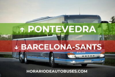 Horario de bus Pontevedra - Barcelona-Sants