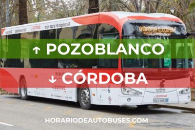 Horario de autobuses desde Pozoblanco hasta Córdoba