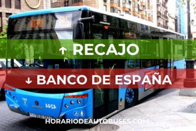 Recajo - Banco de España: Horario de autobuses