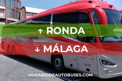 Horario de autobuses de Ronda a Málaga