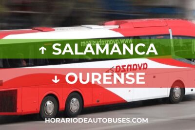 Horario de autobús Salamanca - Ourense