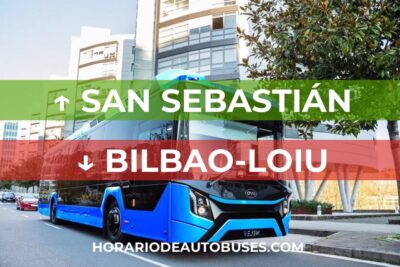 Horarios de Autobuses San Sebastián - Bilbao-Loiu