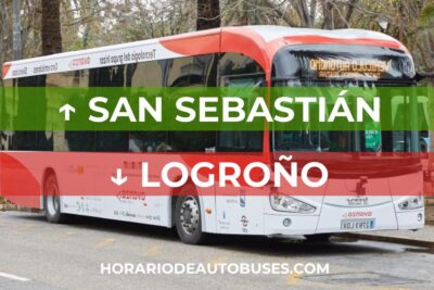 San Sebastián - Logroño - Horario de Autobuses