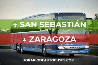 San Sebastián - Zaragoza: Horario de Autobús