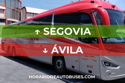 Horario de autobuses de Segovia a Ávila