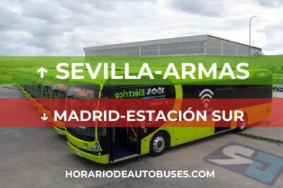 Horario de autobús Sevilla-Armas - Madrid-Estación Sur
