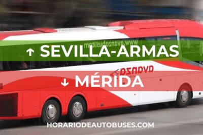 Horario de autobús Sevilla-Armas - Mérida