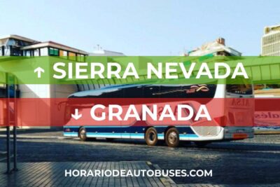 Horario de autobuses de Sierra Nevada a Granada