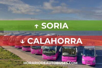 Horario de autobuses de Soria a Calahorra