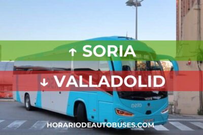 Horario de autobuses desde Soria hasta Valladolid