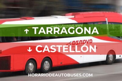 Horario de autobuses desde Tarragona hasta Castellón