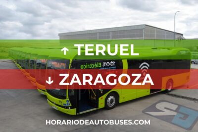 Teruel - Zaragoza: Horario de autobuses