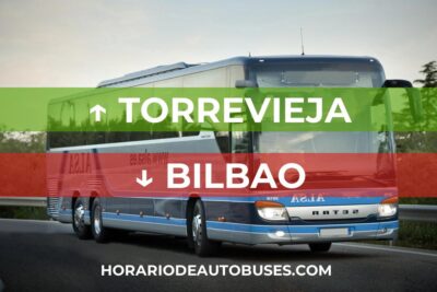 Horario de autobuses desde Torrevieja hasta Bilbao