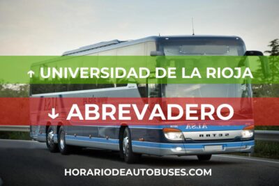 Horario de autobús Universidad de La Rioja - Abrevadero