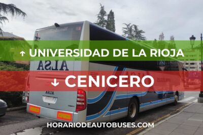 Horarios de Autobuses Universidad de La Rioja - Cenicero
