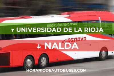 Horario de Autobuses Universidad de La Rioja ⇒ Nalda