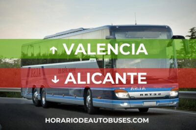 Valencia - Alicante: Horario de Autobús