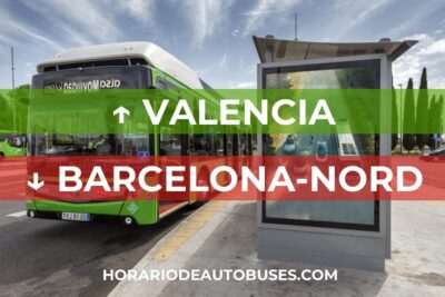 Valencia - Barcelona-Nord: Horario de autobuses